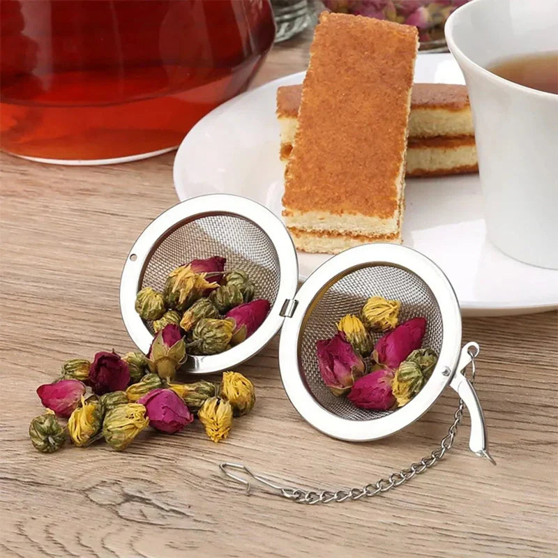 Edelstahl-Teeball-Infusor mit Kette für perfekten Tee