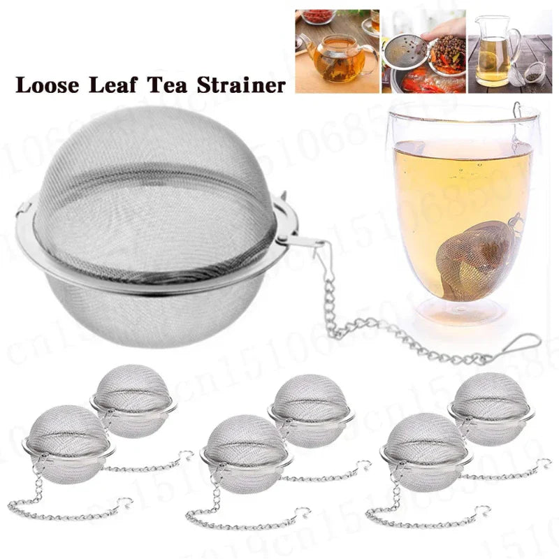 Edelstahl-Teeball-Infusor mit Kette für perfekten Tee