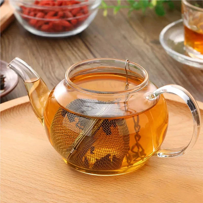 Edelstahl-Teeball-Infusor mit Kette für perfekten Tee