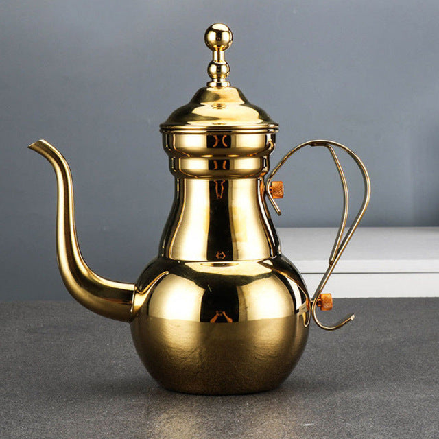 Elegante Teekanne aus Edelstahl mit integriertem Teesieb