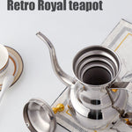 Elegante Teekanne aus Edelstahl mit integriertem Teesieb