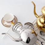 Elegante Teekanne aus Edelstahl mit integriertem Teesieb