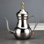 Elegante Teekanne aus Edelstahl mit integriertem Teesieb