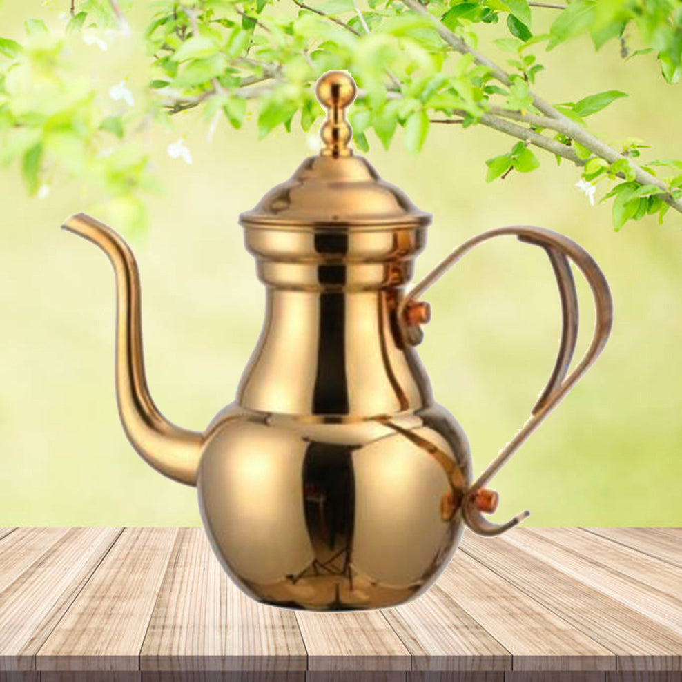 Elegante Teekanne aus Edelstahl mit integriertem Teesieb