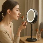 LumiMirror - Höhenverstellbarer LED Make-up Spiegel mit Vergrößerung