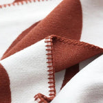 Colorful throw blanket in a modern block design