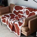 Colorful throw blanket in a modern block design