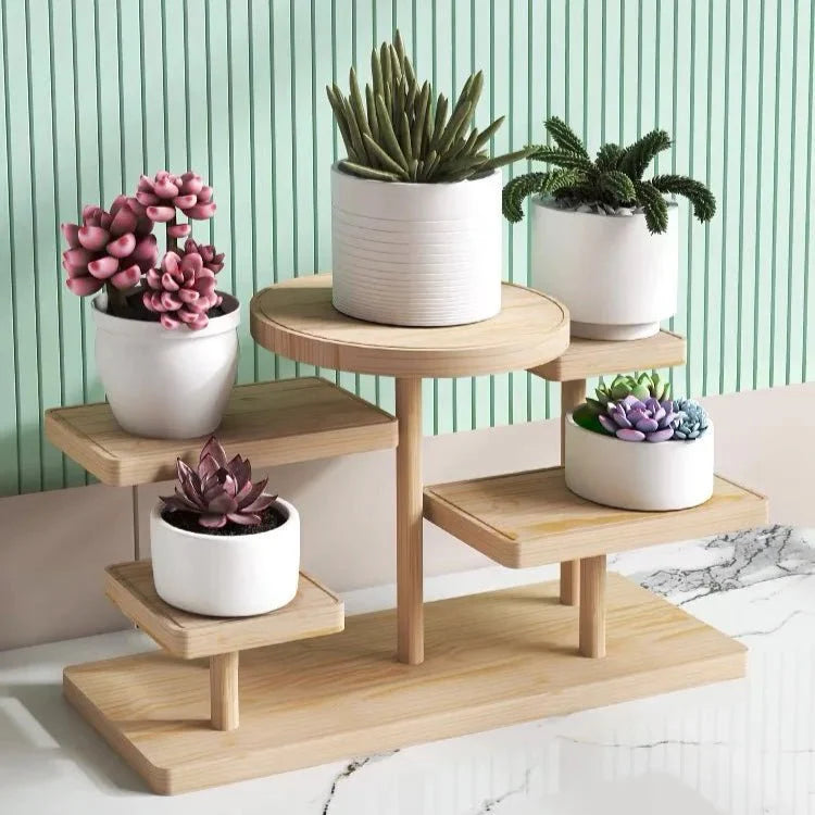 NaturPur - Elegant 5-Tier Wooden Shelf for Your Treasures