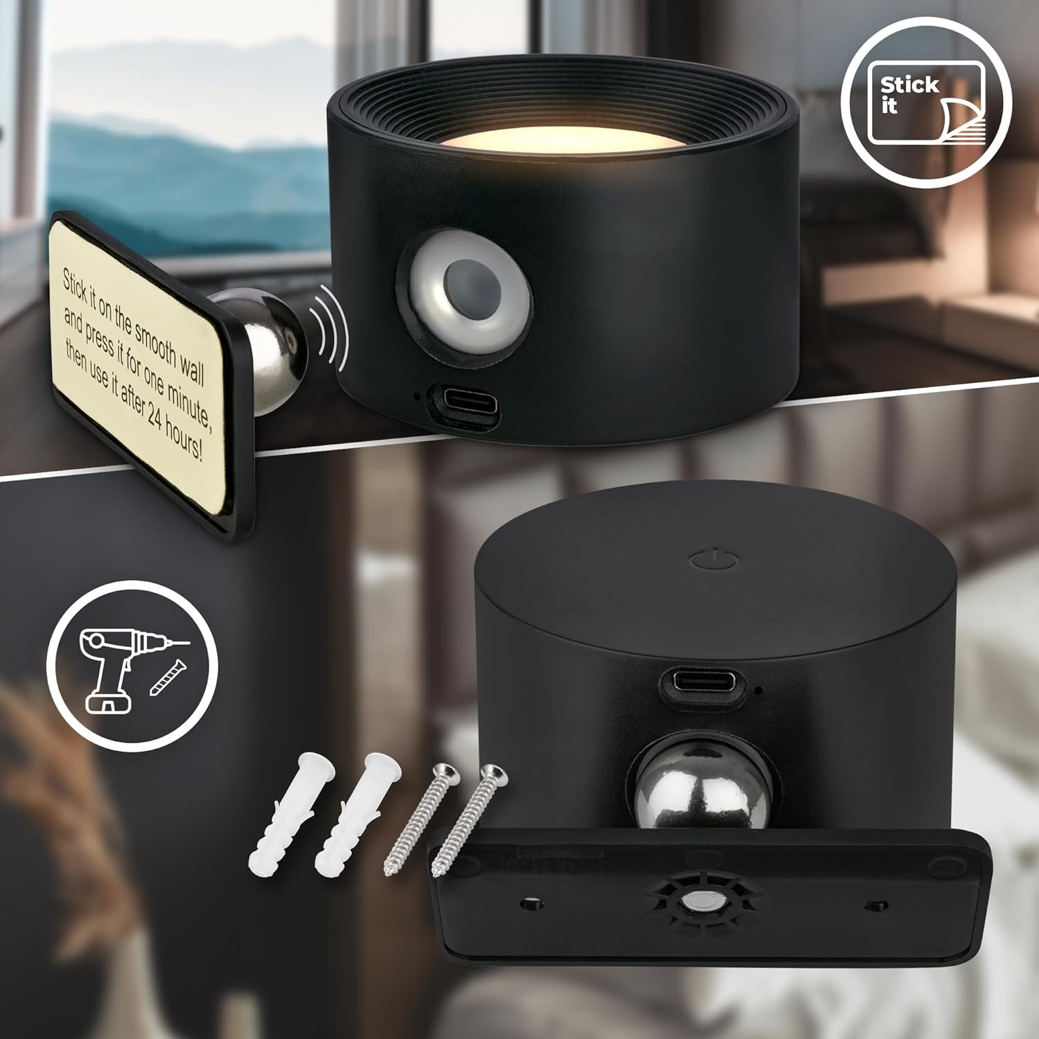 Kabellose LED Lampe mit Bewegungsmelder – Strahl360