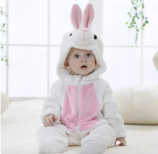 Flauschiger Tier-Strampler für Babys | Wolklin Overall