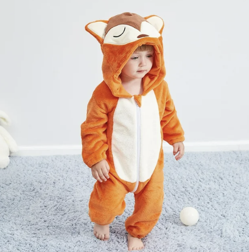 Flauschiger Tier-Strampler für Babys | Wolklin Overall