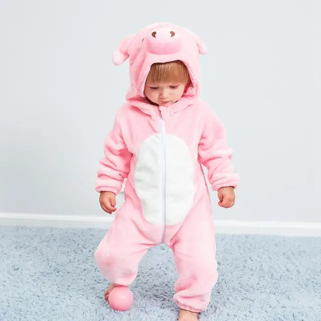 Flauschiger Tier-Strampler für Babys | Wolklin Overall