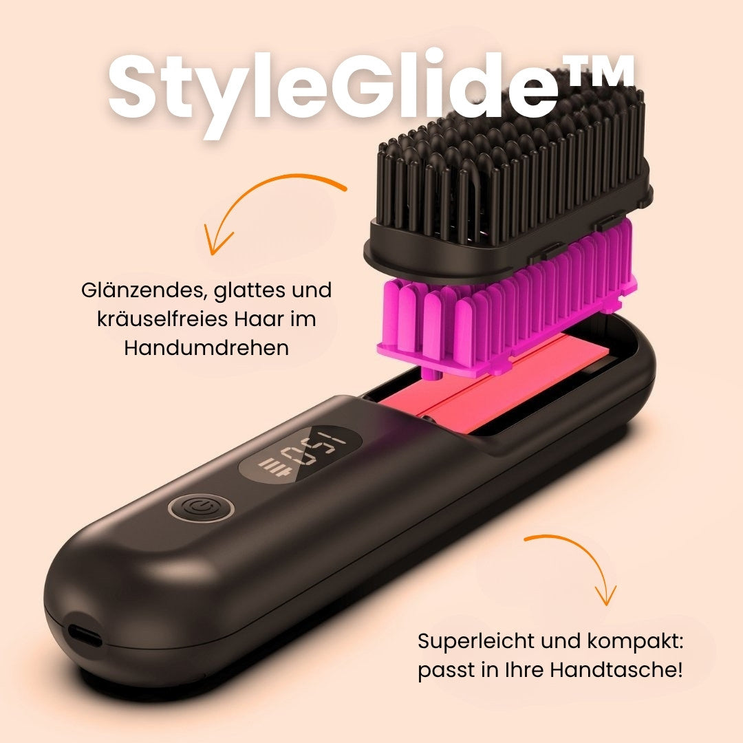 Kabellose Glättbürste für glänzendes Haar – StyleGlide