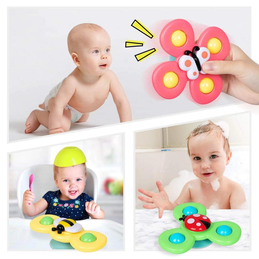 Drehspielset mit Saugnäpfen – 3er-Pack