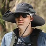 Sonnenschutzkappe mit integriertem Ventilator und UV-Schutz