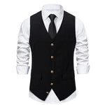Stylish Men's Suede Vest - Vintage Green, Slim Fit