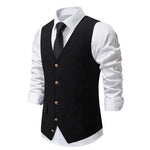 Stylish Men's Suede Vest - Vintage Green, Slim Fit
