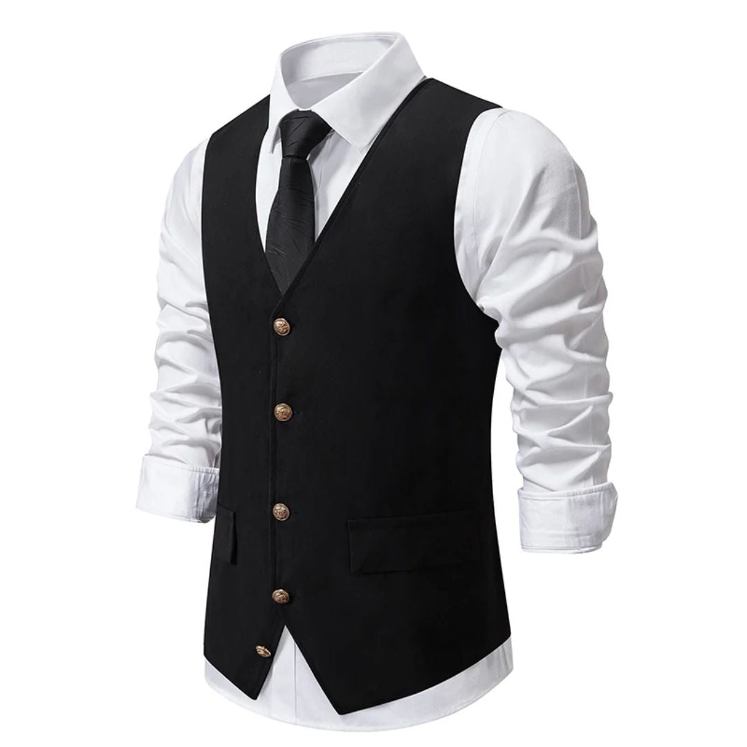 Stylish Men's Suede Vest - Vintage Green, Slim Fit