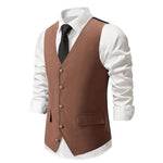Stylish Men's Suede Vest - Vintage Green, Slim Fit