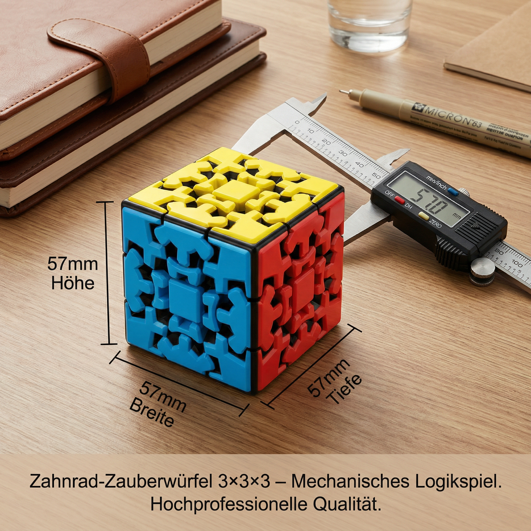 Mechanisches Logikspiel – 3×3×3 Zahnrad-Würfel