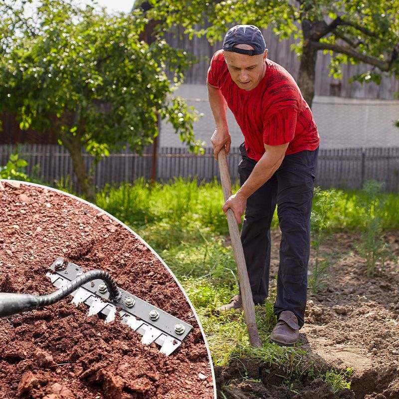 Gartenrechen aus Kohlenstoffstahl – Vielseitiger Handrechen für präzise Arbeiten