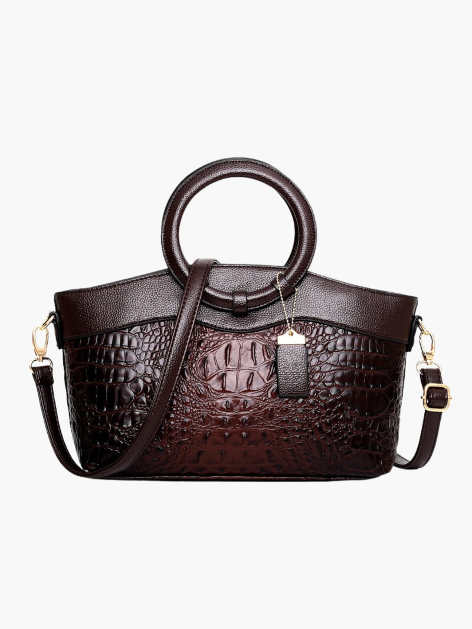 Elegant leather bag with practical shoulder strap