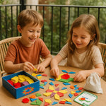Montessori Puzzle aus Holz – Geometrische Formen für Kinder, 155 Teile