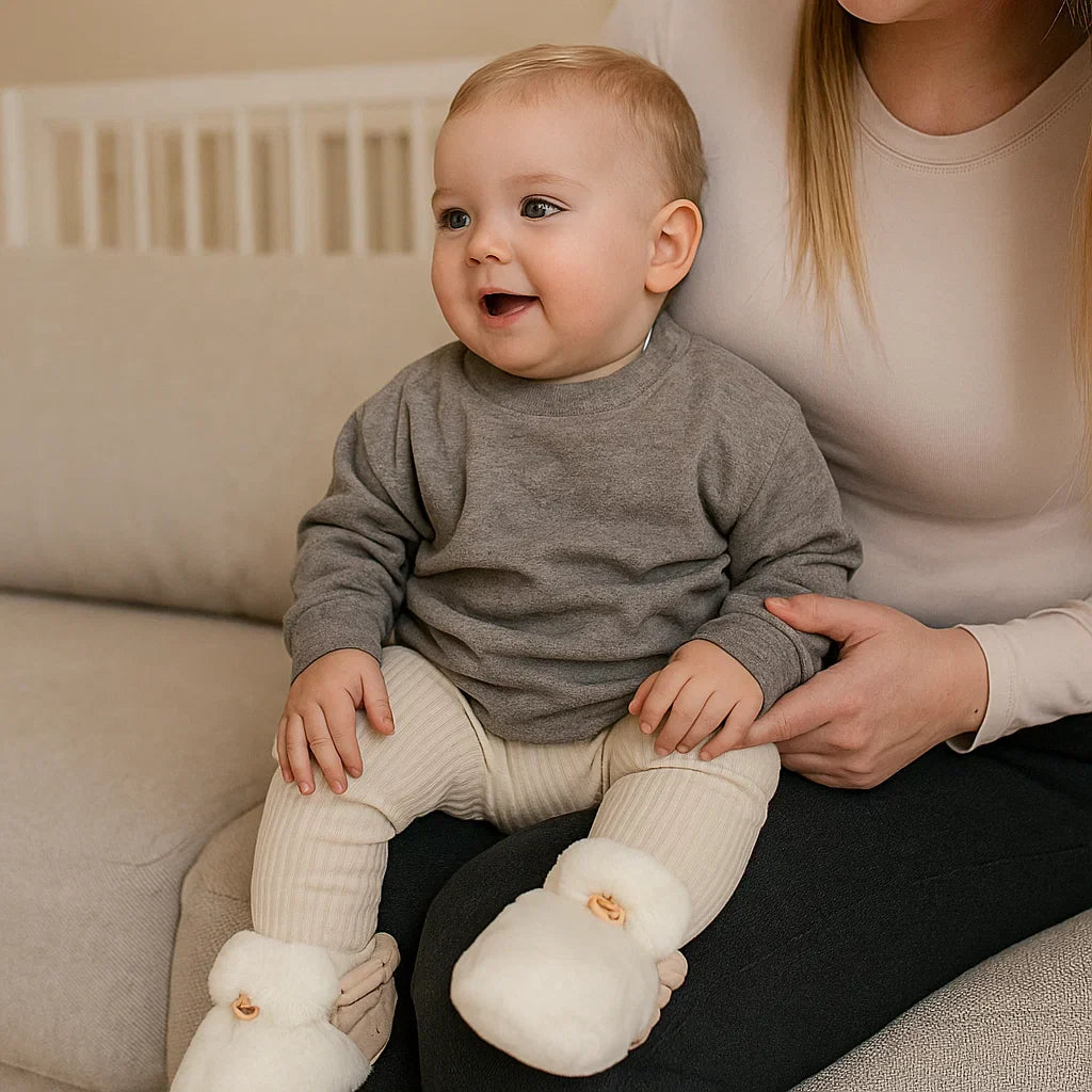 Babysocken mit samtigem Material – Flauschige Hausschuhe