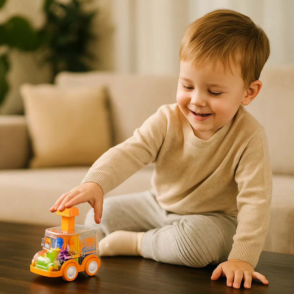 Zahnrad Spielautos – Fahrzeug mit Drück-Mechanismus