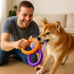 Robustes Kau Spielzeug für Hunde mit 3 Ringen, zahnfreundlich