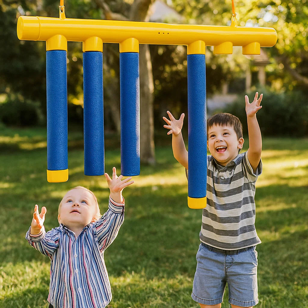 Reaktionsspiel für Kinder mit fallenden Stäbchen