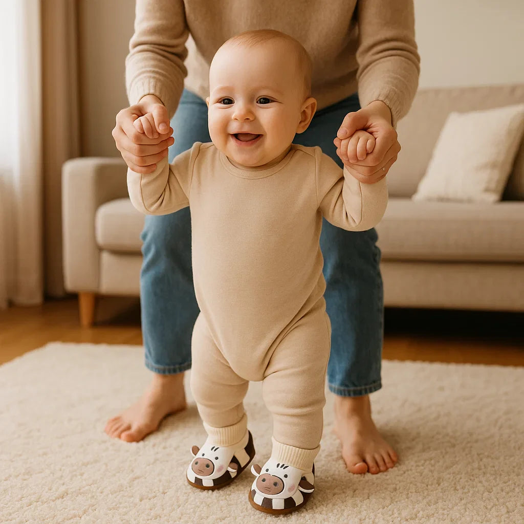 Bequeme Baby-Socken mit rutschfester Sohle – Warm und kuschelig