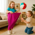 Familien Spiel mit Clown-Hose Fangball