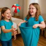 Familien Spiel mit Clown-Hose Fangball