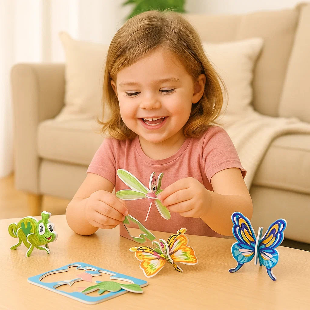 Puzzle Set mit 3D Cartoon Motiven für Kinder