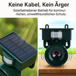 Solarbetriebener, wetterfester Vogelabwehrsystem mit PIR-Sensor