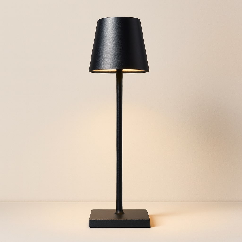Moderne kabellose Tischlampe mit Touch-Dimmer und Akku