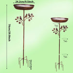 Eleganter Vogelbad mit dekorativem Metallstachel – Antik Kupfer-Design