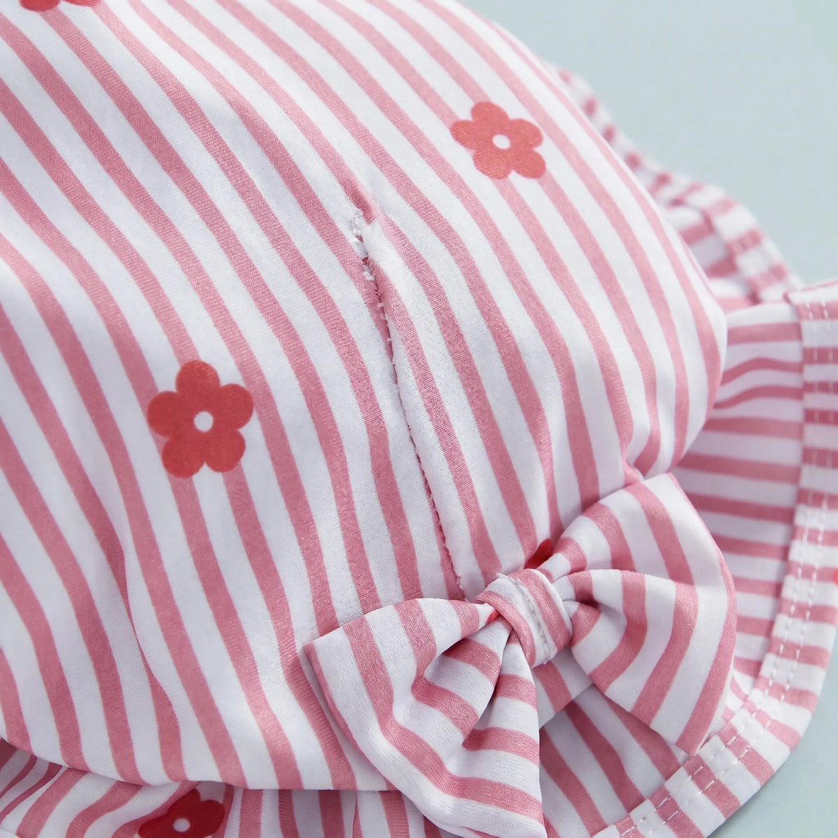 Sun Hat Included - Long-Sleeve Swimsuit for Toddler Girls