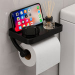 Eleganter Toilettenpapierhalter aus Edelstahl mit Ablage