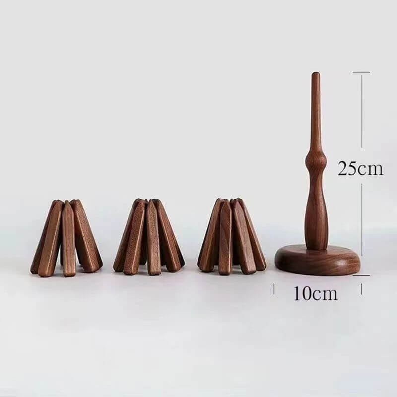 Elegante Holzuntersetzer für stilvollen Tischschutz (Set von 3)