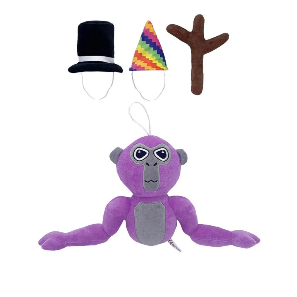 Plüschfigur eines bunten Affen