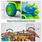 Dinosaur Transport Vehicle Playset with Figures for Kids