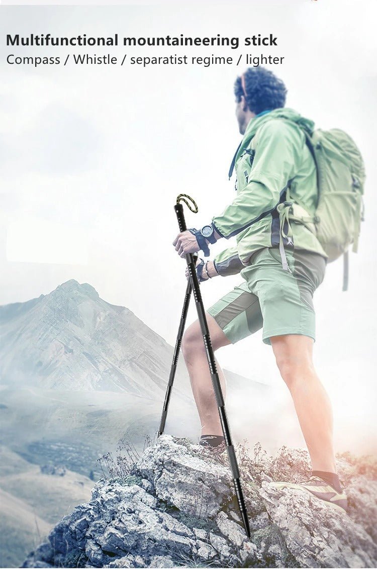 Adventurio | Multifunktionaler Trekkingstock für Outdoor-Abenteuer