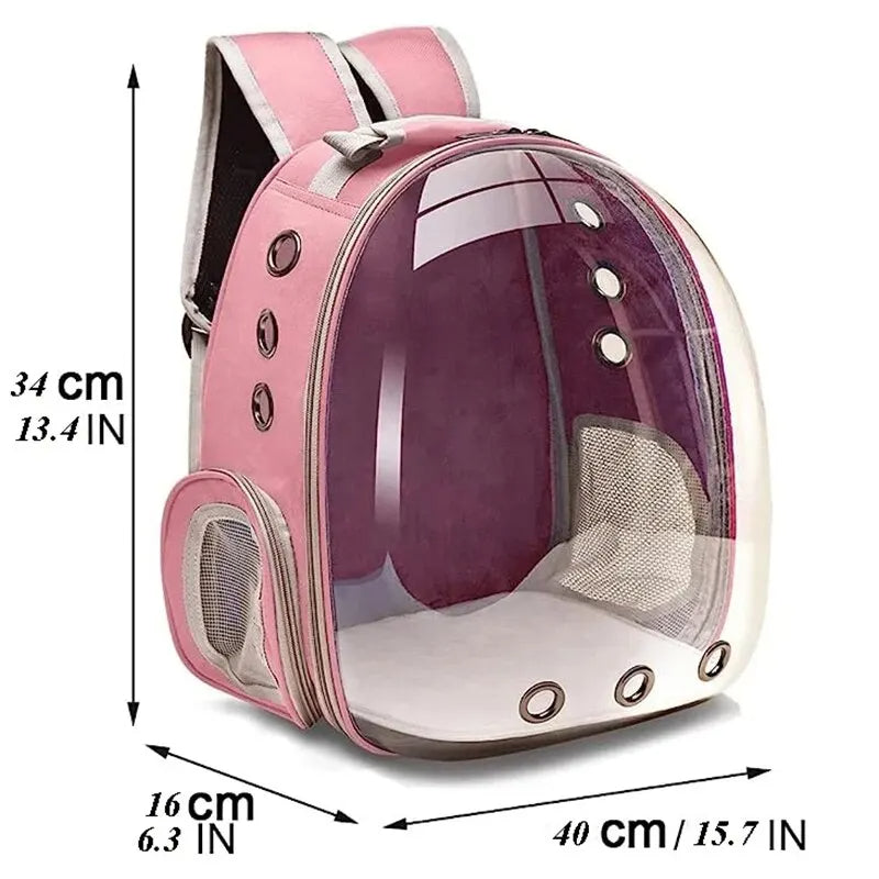 Transparent Bubble Backpack for Pets – Comfortable Travel Solution