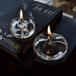 Elegante Glasöl-Lampe für stimmungsvolles Licht
