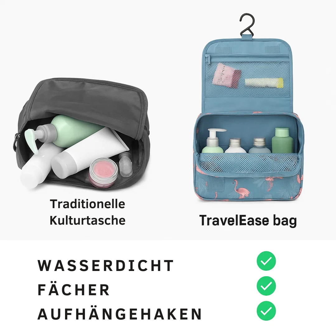 Wasserfeste Reise-Kosmetiktasche mit praktischem Aufhänger