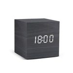 Elegant wooden LED alarm clock with multi-function display