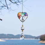 Kristall Windspiel Baum des Lebens Sonnenfänger