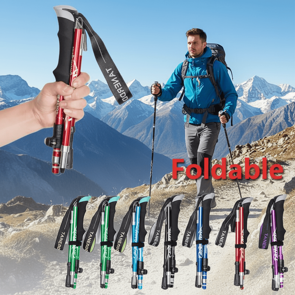 Leichtgewichtige Falt-Trekkingstöcke – Ideal für Wanderungen und Camping